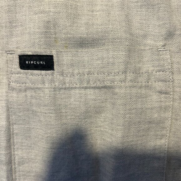 Rip Curl Light Gray Chambray Button-Up M - Picture 4 of 5